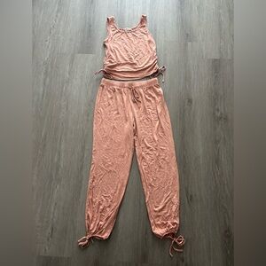 Phil Love Peach Lounge Set - Tank & Joggers (Size M)